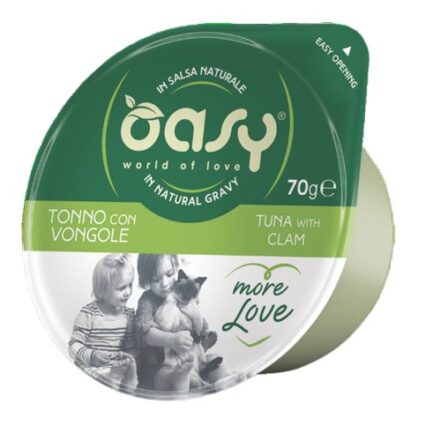 OASY MORE LOVE IN NATURAL GRAVY TON DHE VONGOLE 70 GR