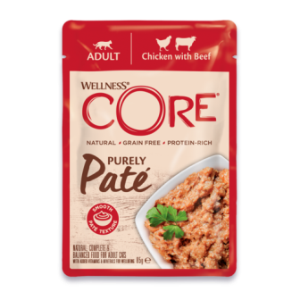 WELLNESS CORE PURELY PATÉ ADULT PULE & VIC 85GR