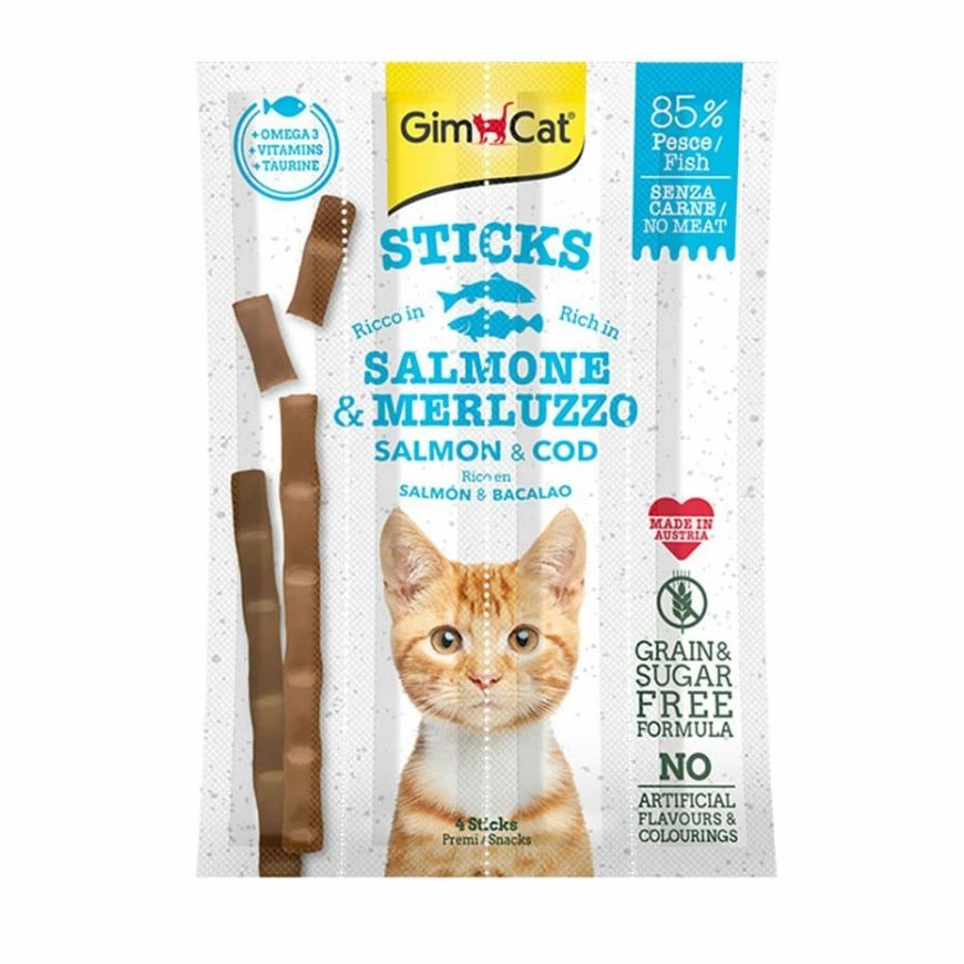 Gimcat sticks salmon & merluc 4pcs 20g