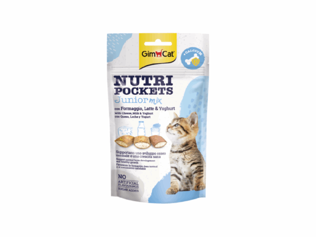 Gimcat nutri pockets junior mix me djath qumesht kos 60g