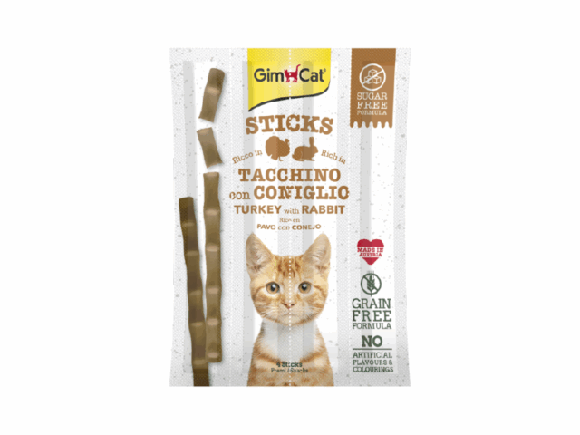 Gimcat sticks me gjel deti dhe lepur 4 pcs 20g