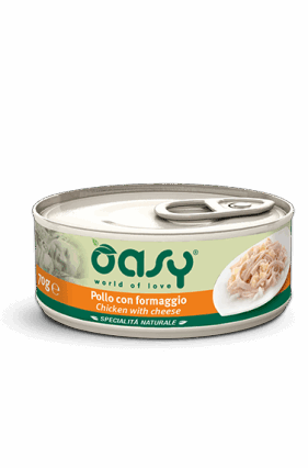 Oasy konserve pule & djath per mace adulte 70gr