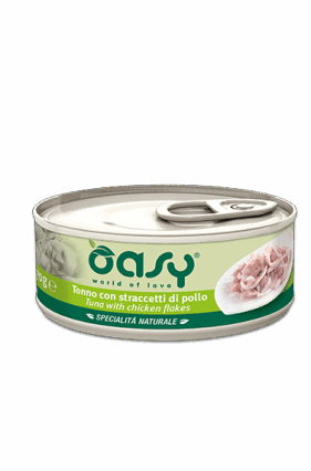 Oasy konserve ton & pule per mace adulte 70gr