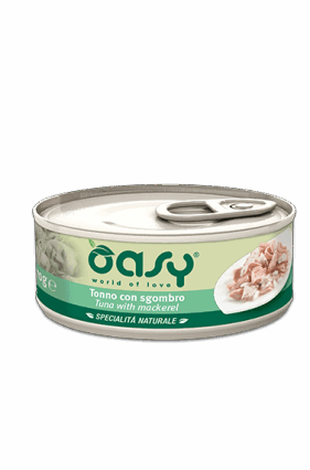 Oasy konserve ton & skumbri per mace adulte 70gr