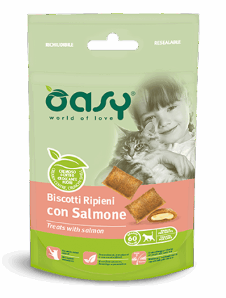 Oasy biskota me salmon per mace adulte 60gr