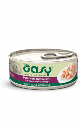 Oasy konserve pule & karkalec per mace adulte 70gr