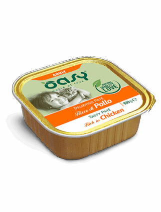 Oasy paté pule per mace adulte 100gr
