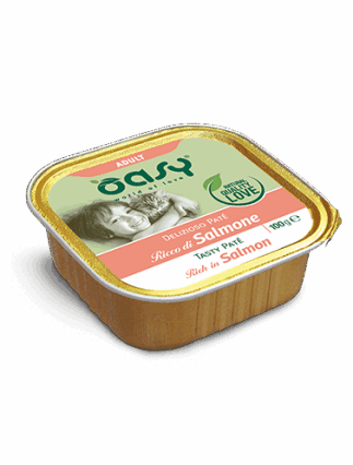 Oasy paté salmoni per mace adulte 100gr