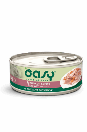 Oasy konserve ton & karrote per mace adulte 70gr