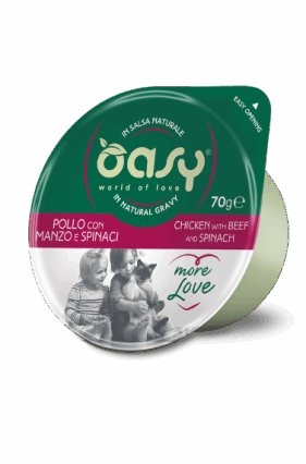 Oasy kupe pule & vic dhe spinaq per mace adulte 70 gr