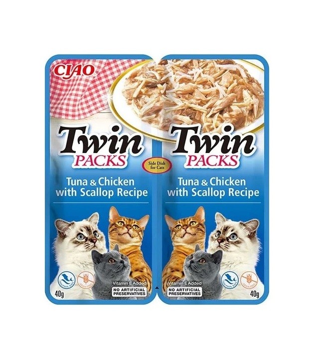 Churu Twin Packs- Tuna and Chicken with Scallop in Scallop Broth